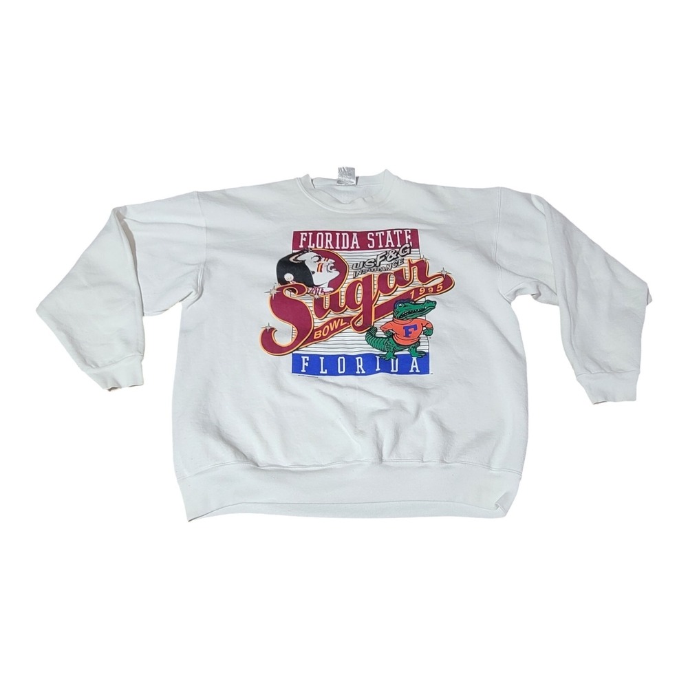 Vintage 1995  Florida State Florada Gators Sugar Bowl Crewneck Sweatshirt XL B28